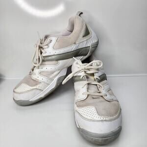 Nike Zoom Air Tennis Shoes Men’s Sz 12 White Gray Swoosh Athletic Sneakers